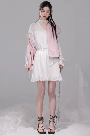 Holiday Lily-Of-The-Valley Embroidered Dress