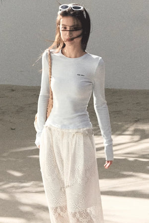 Hollow Crochet Lace Pants