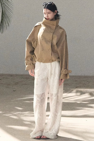 Hollow Crochet Lace Pants