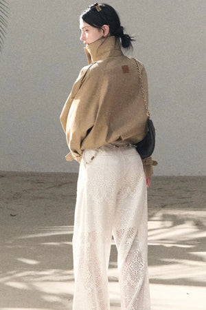 Hollow Crochet Lace Pants