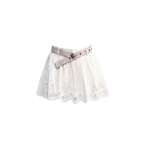Hollow Embroidery A-Line Skirt