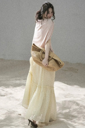 Hollow-Out Shawl Top