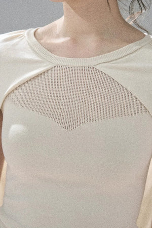 Hollow-Out Shawl Top