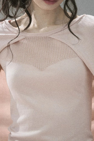 Hollow-Out Shawl Top