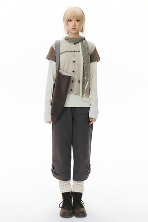 Hollow-out Short Sleeve Knit Cardigan