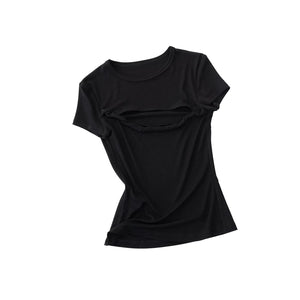 Hollow-Out Slim Fit Top