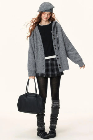 Hooded Knitwear Jacket