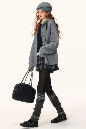 Hooded Knitwear Jacket