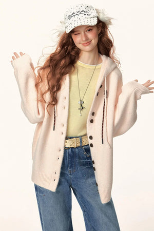 Hooded Knitwear Jacket