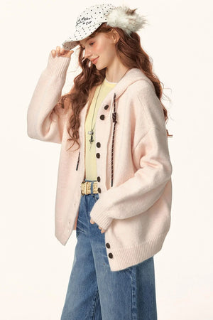 Hooded Knitwear Jacket