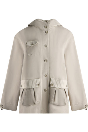 Hooded Patchwork Workwear Jacket