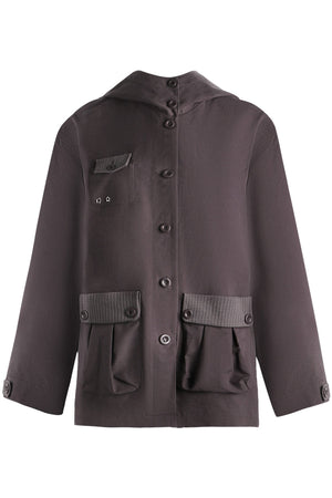 Hooded Patchwork Workwear Jacket