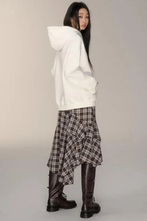 Hooded Rhinestone Fleece Top