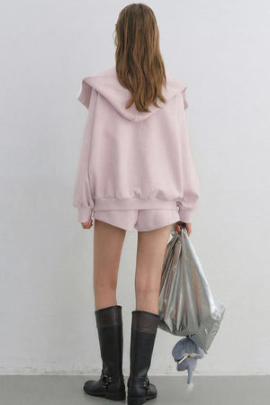 Hooded Zip-Up Jacket Set-Up