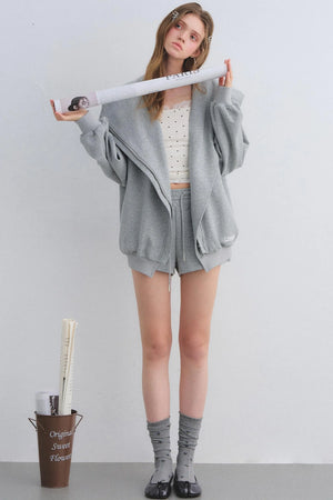 Hooded Zip-Up Jacket Set-Up