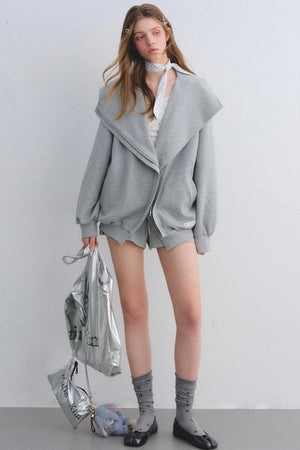 Hooded Zip-Up Jacket Set-Up