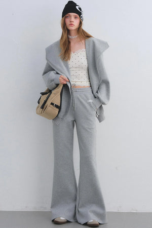 Hooded Zip-Up Jacket Set-Up