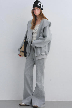 Hooded Zip-Up Jacket Set-Up
