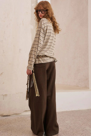 Hot Diamond Loose Wide-Leg Pants