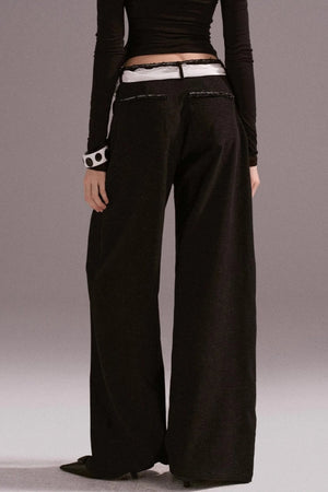 Hot Girl Contrast Knit Cardigan Suit Set-Up