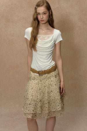 Hyacinth Flutter Collar Top