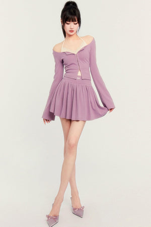 Hyacinth Two-Piece Puff Skirt Set-Up