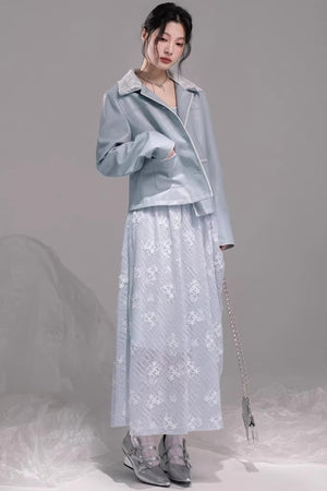 Ice Lake Blue Knitted Dress