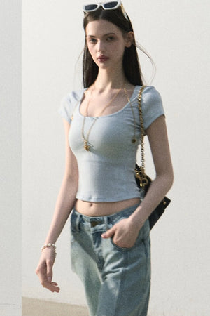 Ice Mint Jacquard Lace Top
