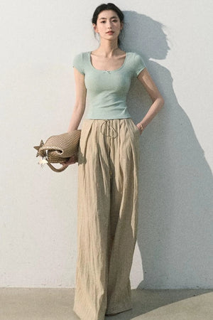 Ice Mint Jacquard Lace Top