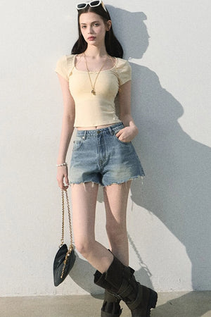 Ice Mint Jacquard Lace Top
