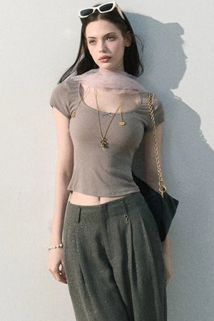 Ice Mint Jacquard Lace Top