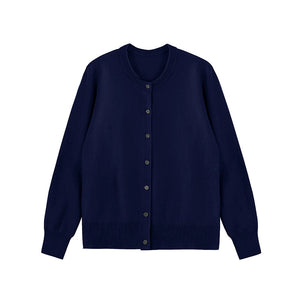 Imported Merino Wool Long-Sleeve Cardigan