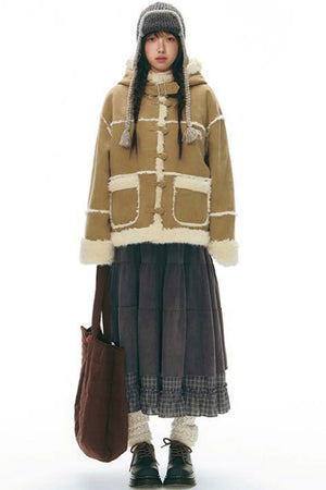 Integrated Hooded Short Coat