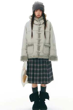 Integrated Hooded Short Coat