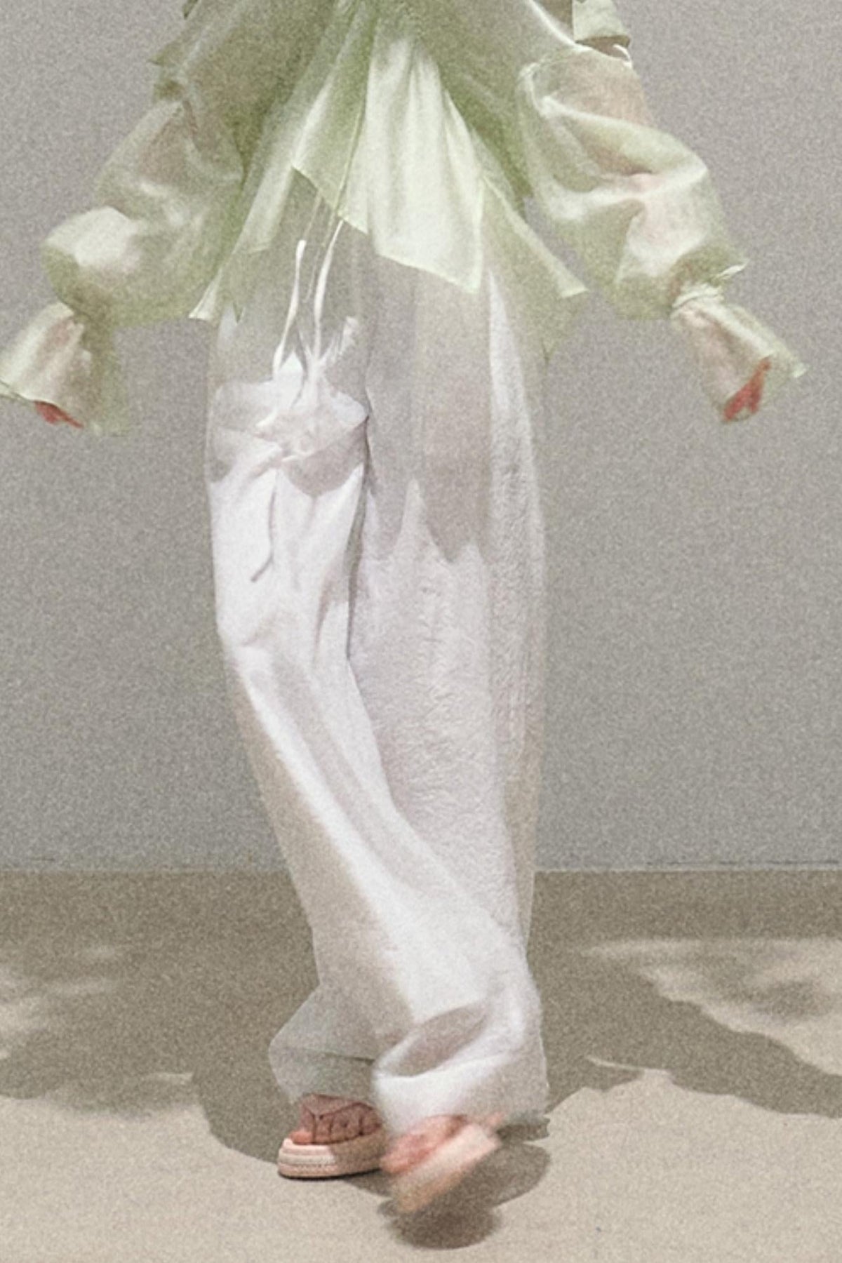 Iridescent Wide-Leg Trousers