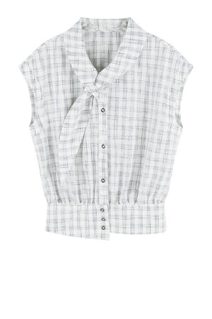 Irregular Black And White Plaid Shirt