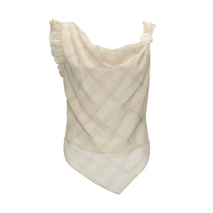 Irregular Collar Gauze Vest