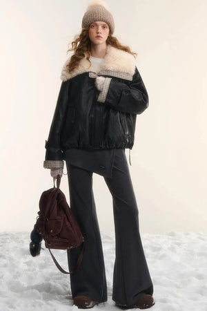 Irregular Flared Knit Pants