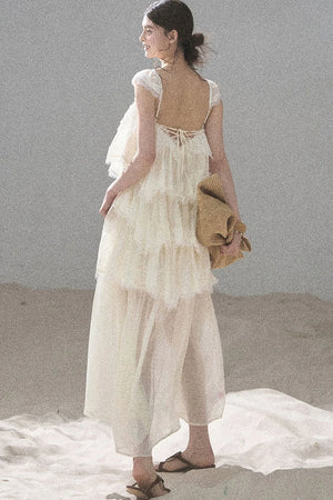 Irregular French Lace Mesh Top Set-Up