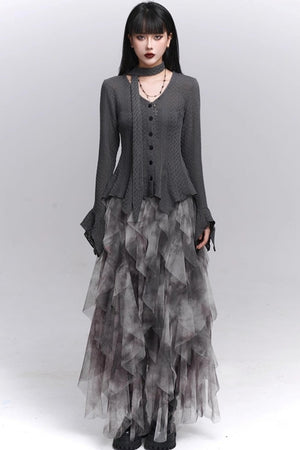 Irregular Hem Concert Skirt
