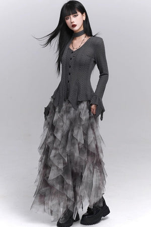 Irregular Hem Concert Skirt