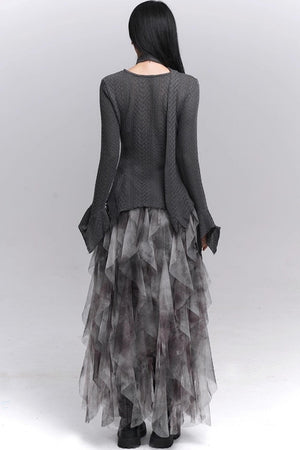Irregular Hem Concert Skirt
