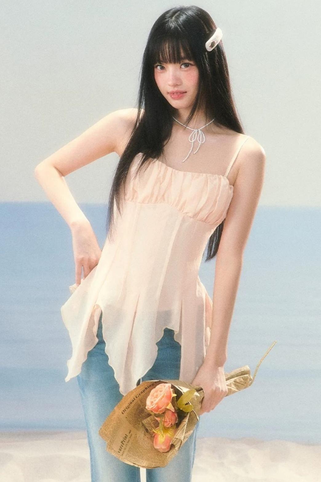 Irregular Hem Fishbone Camisole