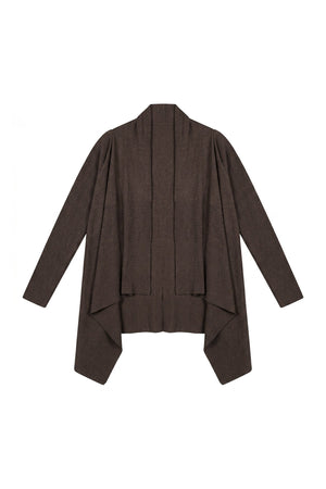 Irregular Knit Cardigan and Skirt 3-Piece Set-Up