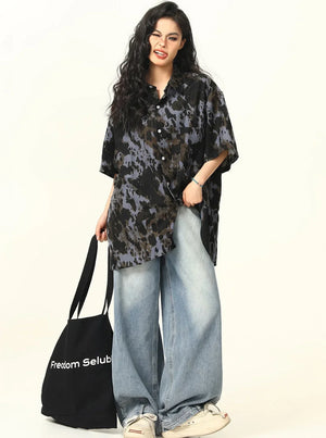 Irregular Short Sleeve Shirt