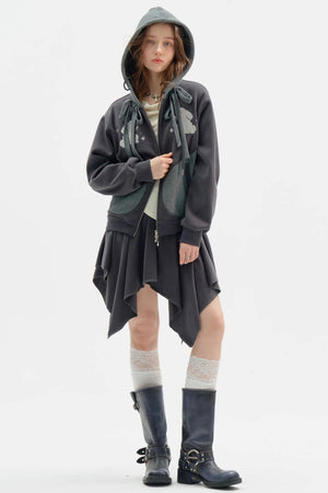 Irregular Skirt Casual Trousers Set-Up