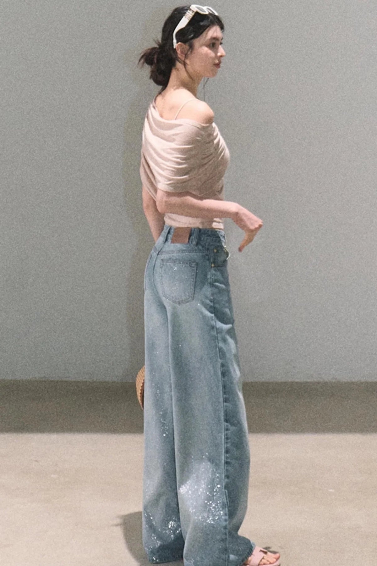 Irregular Stretch Knit Top Set