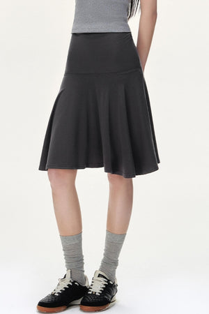 Irregular Striped Tencel Skirt