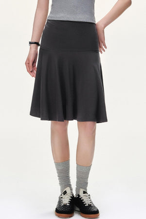 Irregular Striped Tencel Skirt
