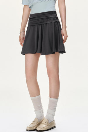 Irregular Striped Tencel Skirt